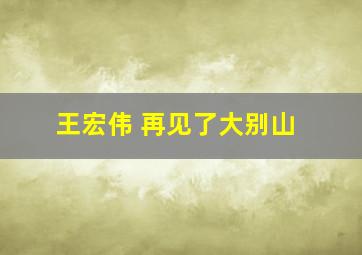 王宏伟 再见了大别山